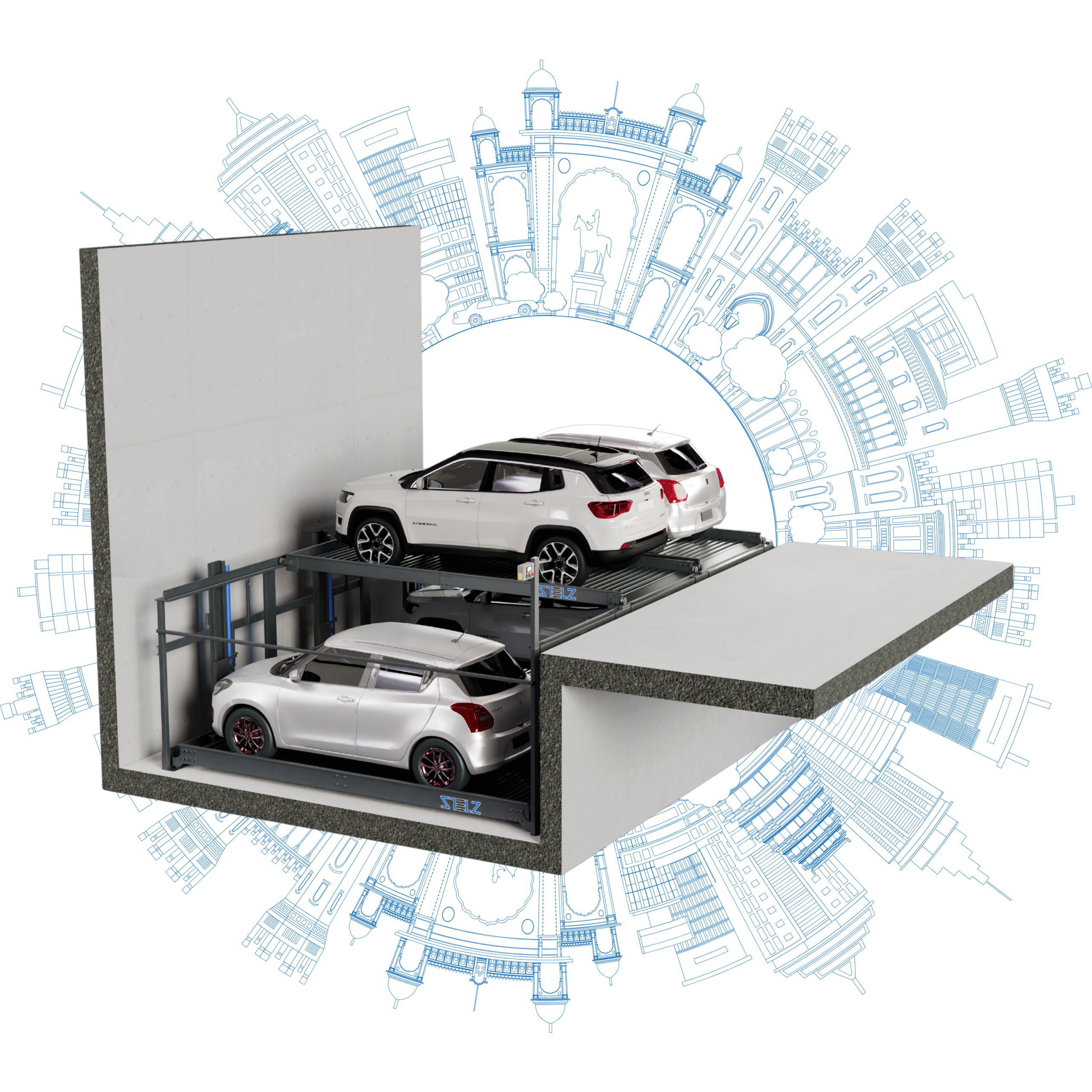 2 Pit Puzzle Parking System