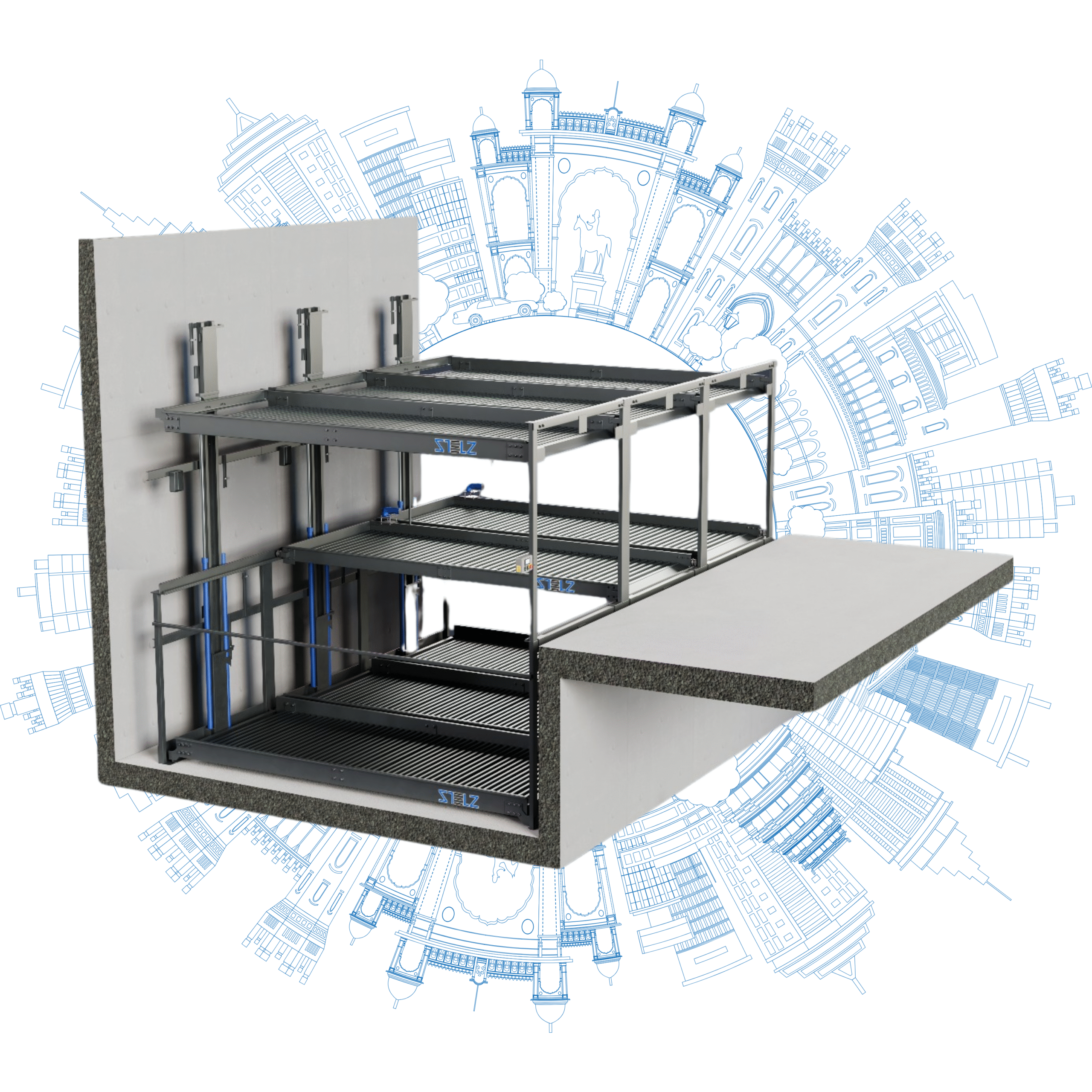 3 Pit Puzzle Parking System